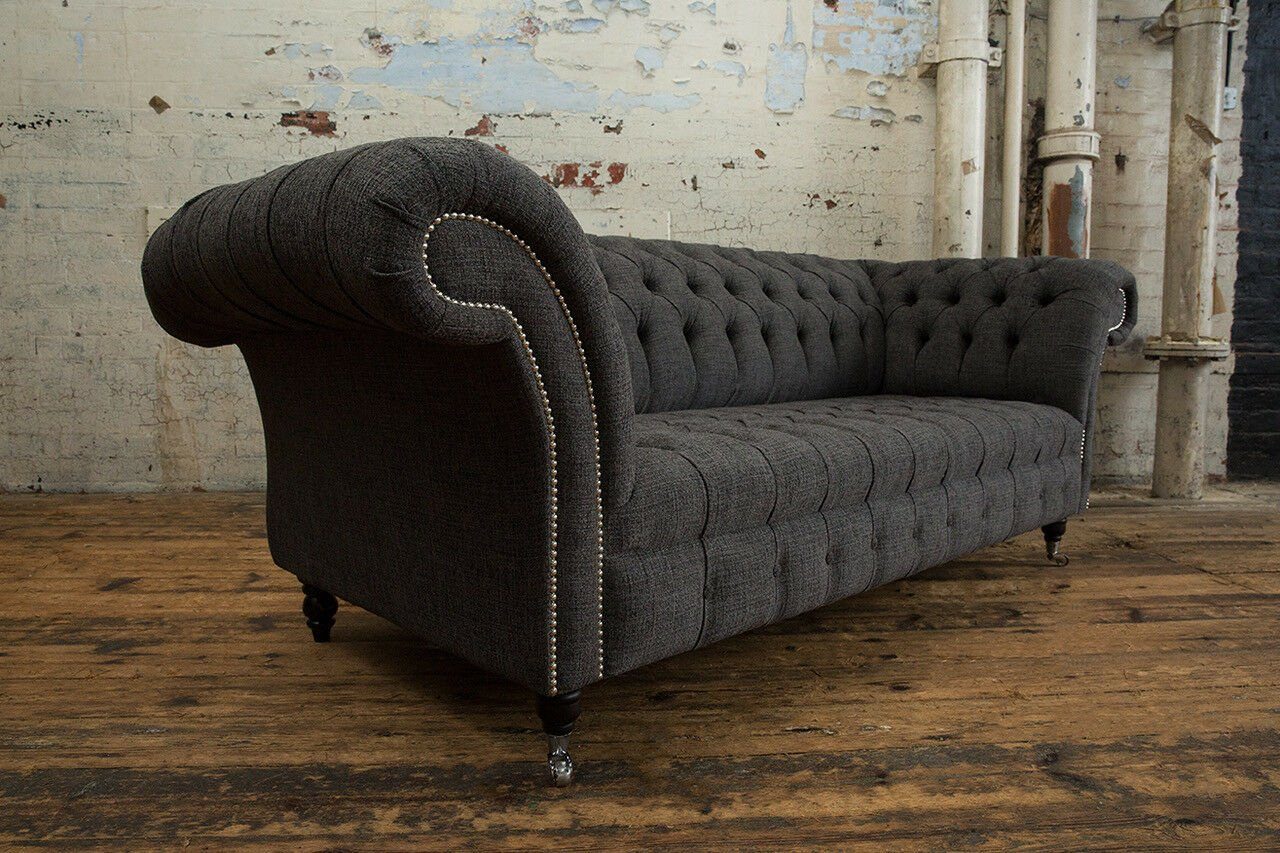 Chesterfield Sofa Design Sitzer Chesterfield-Sofa, 225 cm JVmoebel 3 Sofa Couch