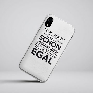 DeinDesign Handyhülle Sprüche Statement Schon verstanden, Apple iPhone Xr Silikon Hülle Bumper Case Handy Schutzhülle