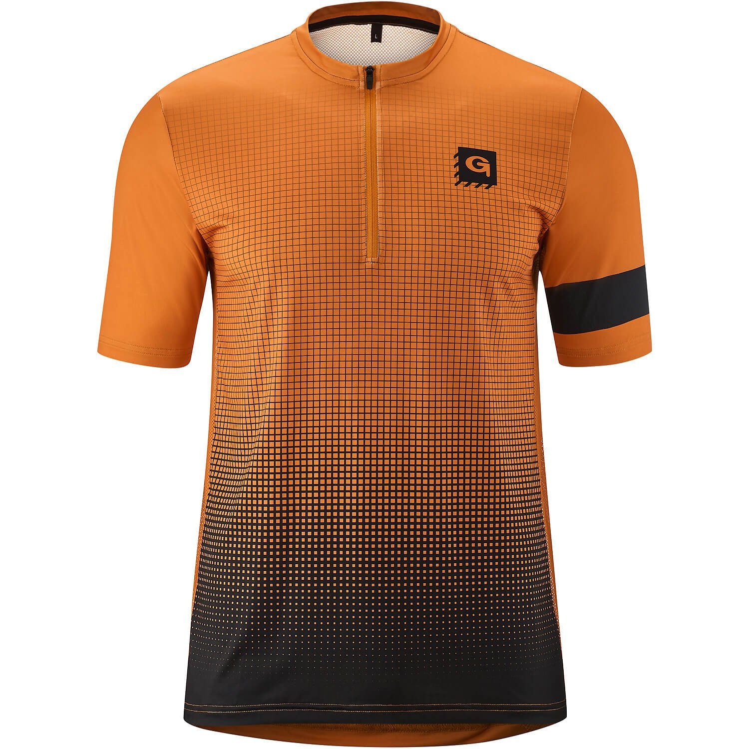 Gonso Radtrikot Bikeshirt-1/2-HZ Mesdi Dunkelorange