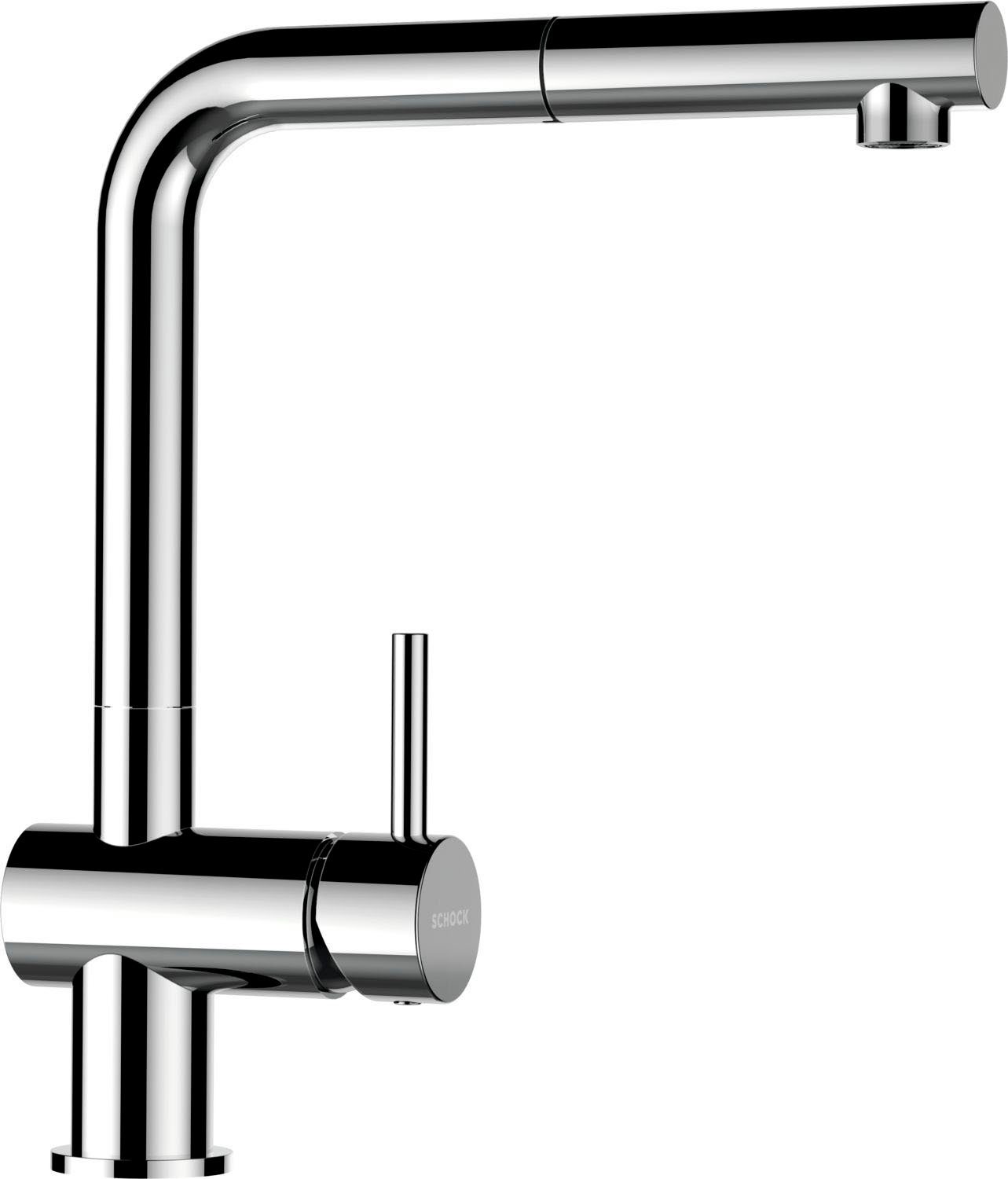 Schock Küchenarmatur EPOS SB ausziehbarer Auslauf, Rückflussverhinderer, Schwenkbereich 180°
