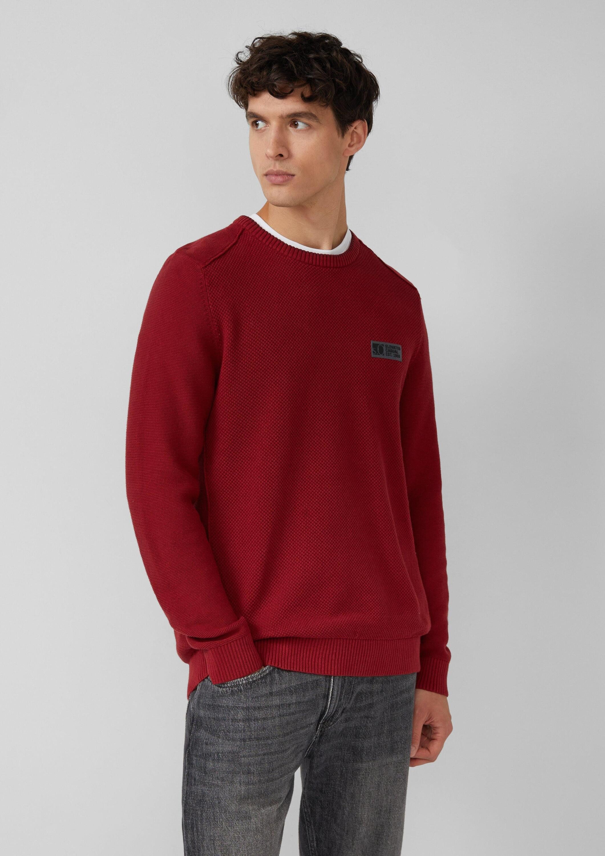 s.Oliver Longpullover Strickpullover Strickpullover aus Baumwolle günstig online kaufen