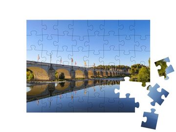 puzzleYOU Puzzle Wilson-Brücke und ihre Spiegelung in der Loire, 48 Puzzleteile, puzzleYOU-Kollektionen Loire