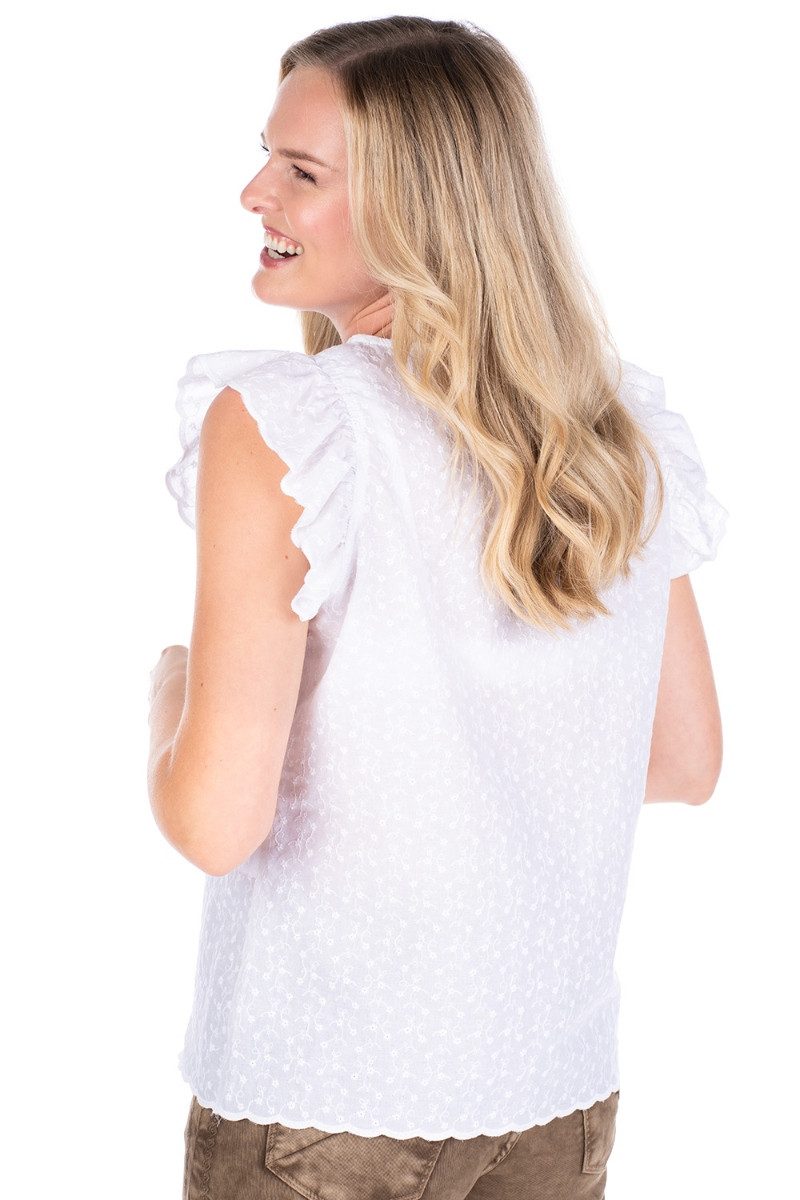 Berwin & Wolff Trachtenshirt Blusenshirt - TILDA - weiß