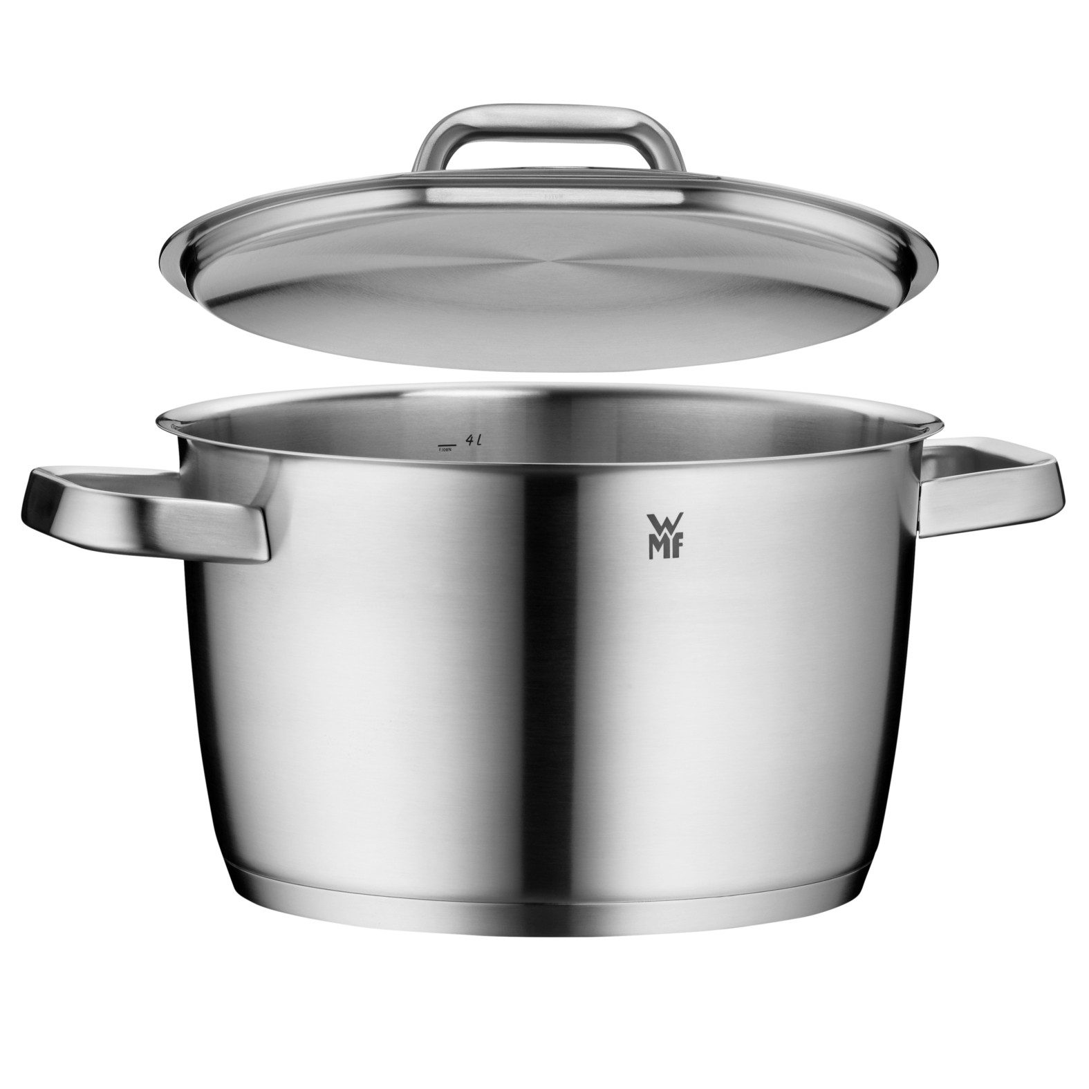 WMF Fleischtopf Iconic Kochtopf mit Deckel, 22 cm, Cromargan Edelstahl rostfrei 18/10 (1-tlg), TransTherm-Allherdboden