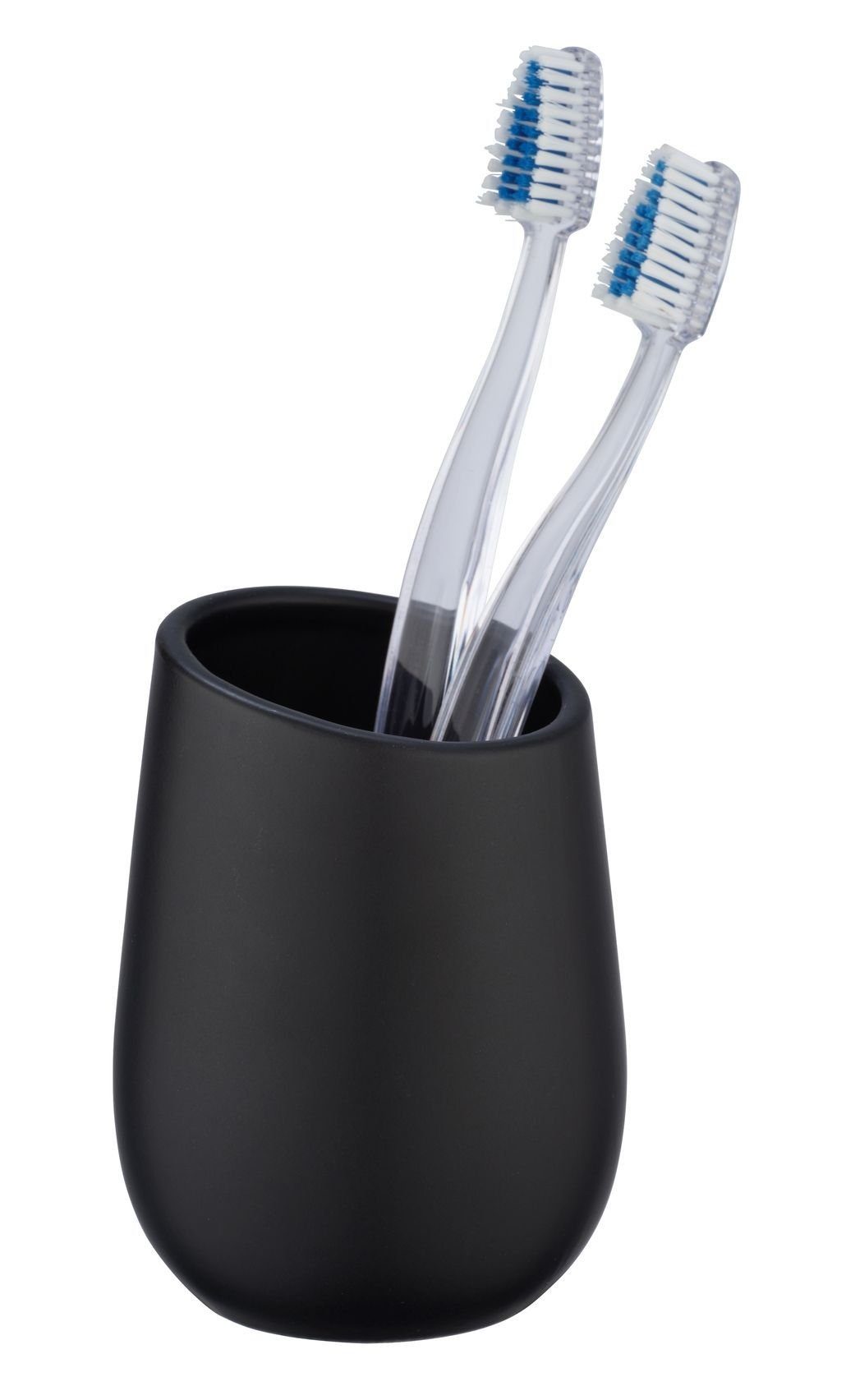 WENKO Zahnputzbecher WENKO Zahnputzbecher BADI BHT 8x11x8 cm schwarz günstig online kaufen