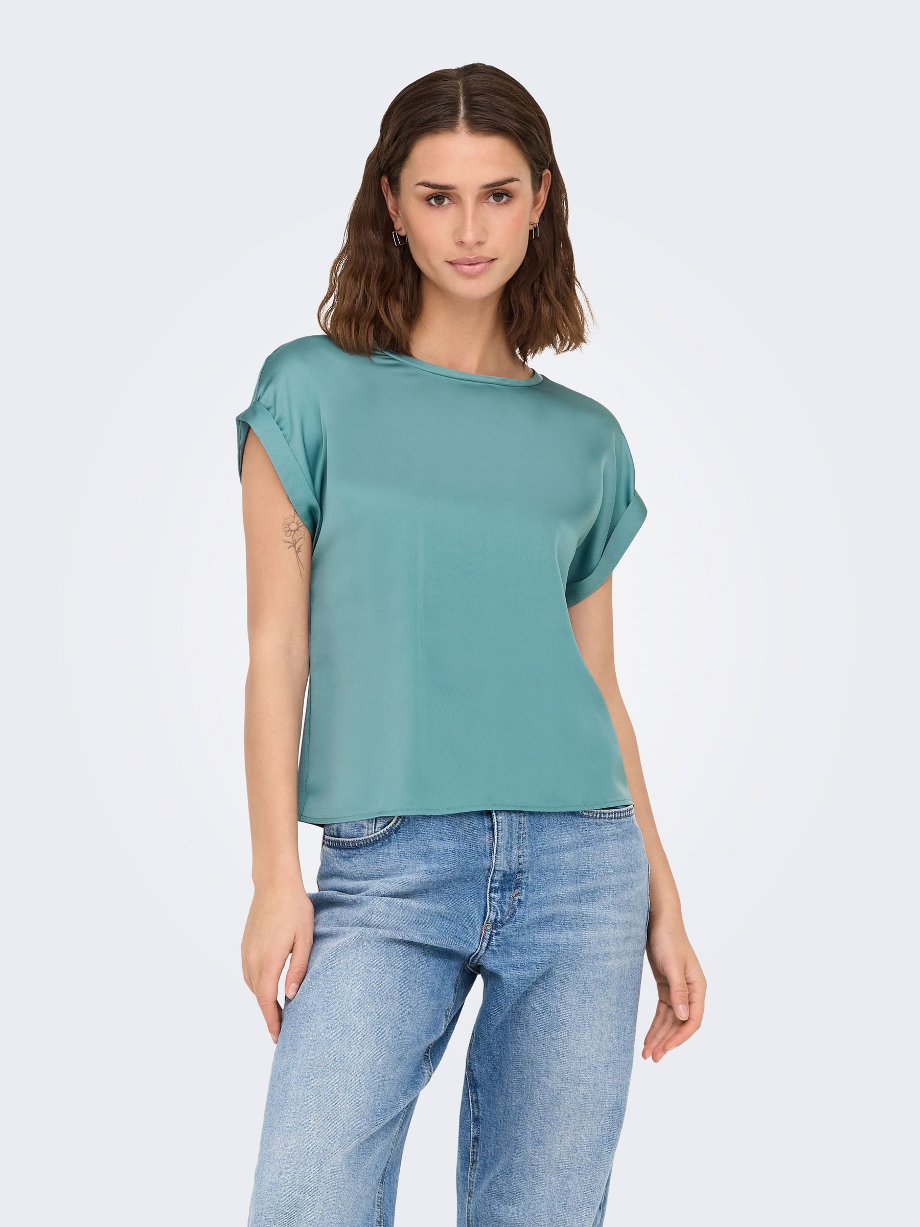 ONLY T-Shirt Glänzendes Silky Shirts Oberteil günstig online kaufen
