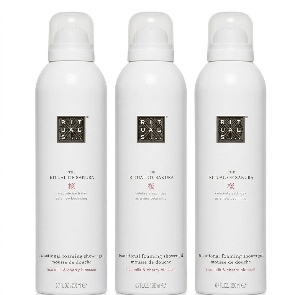 Rituals Duschgel Rituals Duschgel Sakura 3er Set, 1-tlg., Praktisches Vorrats- und Geschenk-Set