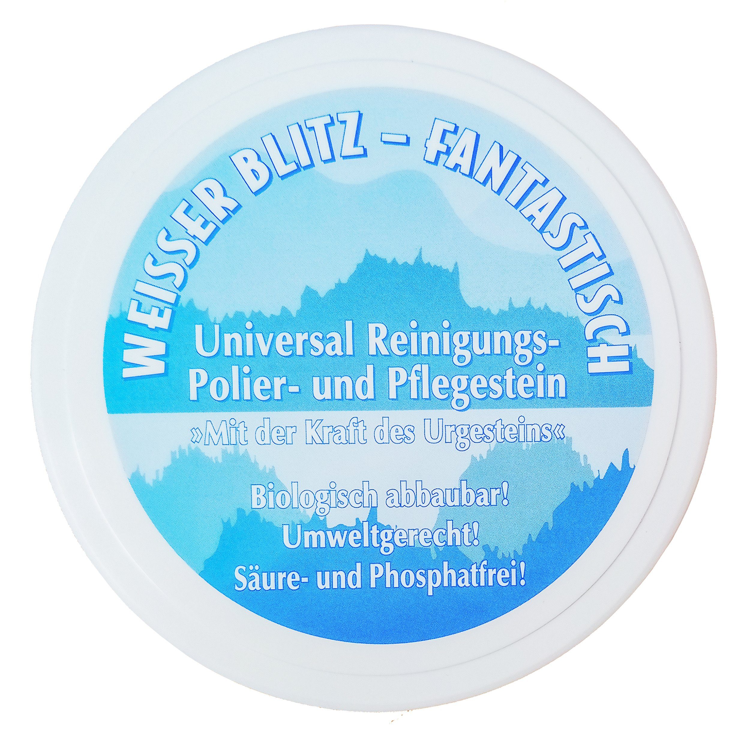 Stolz GmbH Weisser Blitz Universal Putzstein mit Schwamm 500g Polierstein 35 Putzstein (Reinigungsstein Reinigungspolierstein Universalreiniger Reiniger Stein)