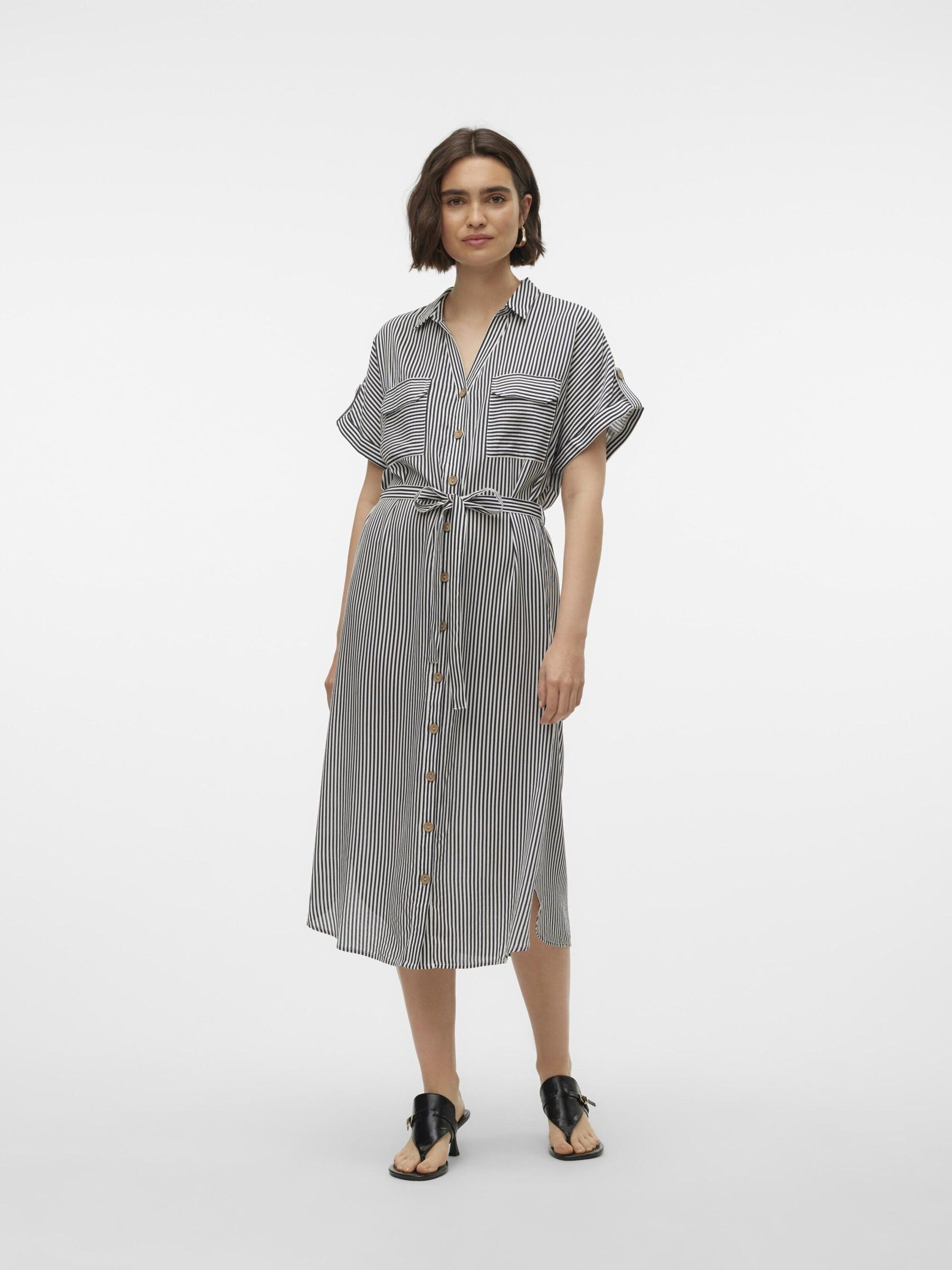 Vero Moda Blusenkleid VMBumpy (1-tlg) Drapiert/gerafft günstig online kaufen