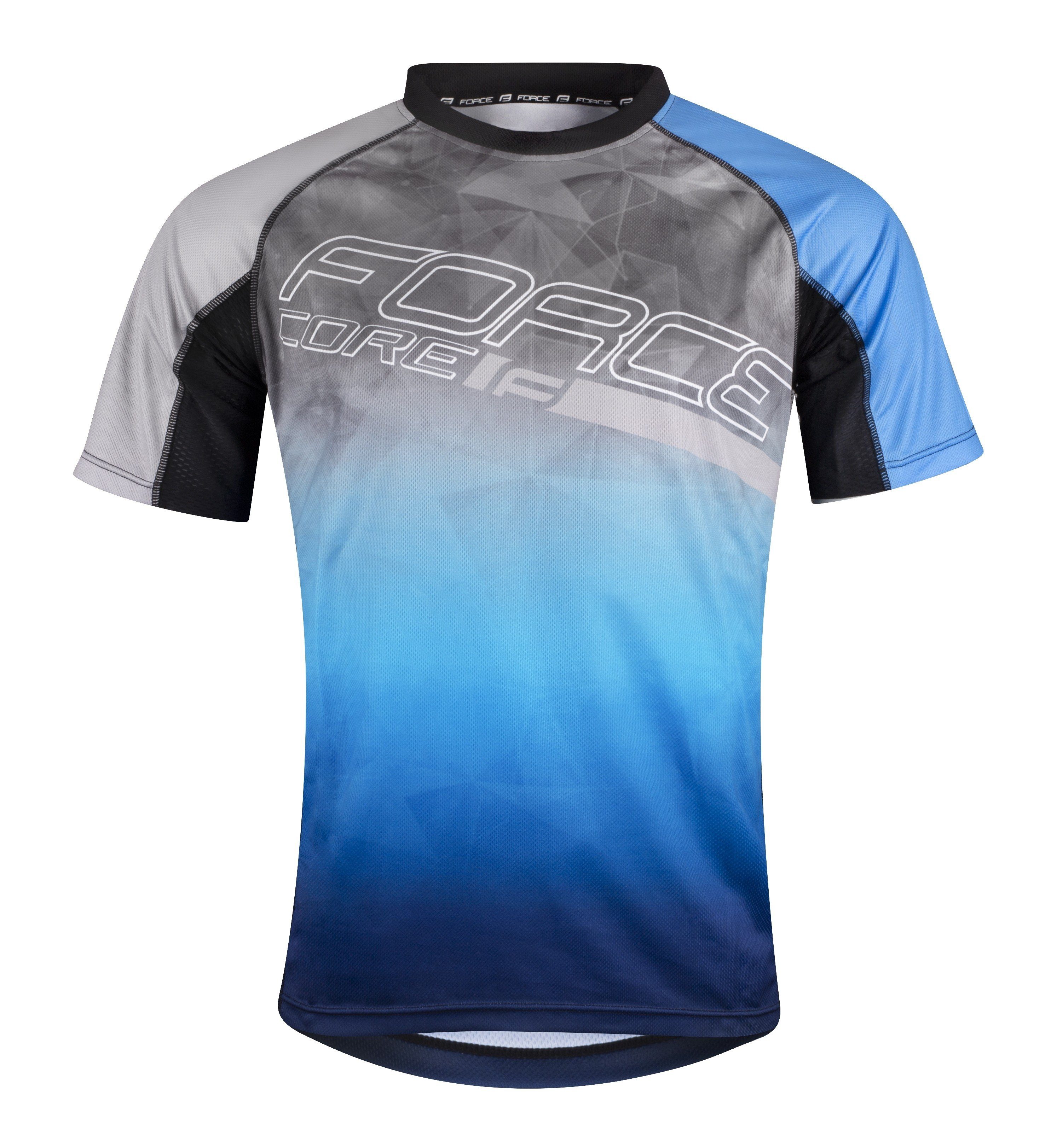 FORCE Radtrikot Jersey Trikot FORCE MTB CORE grau-blau schwarz %%% *