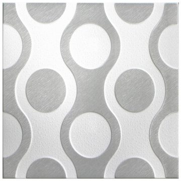 Hexim Wanddekoobjekt Nr.98 BS (2 qm Styropor Deckenplatten - große Auswahl 50x50cm XPS Wand- und Deckenverkleidung farbige Platten Dekor formfest)