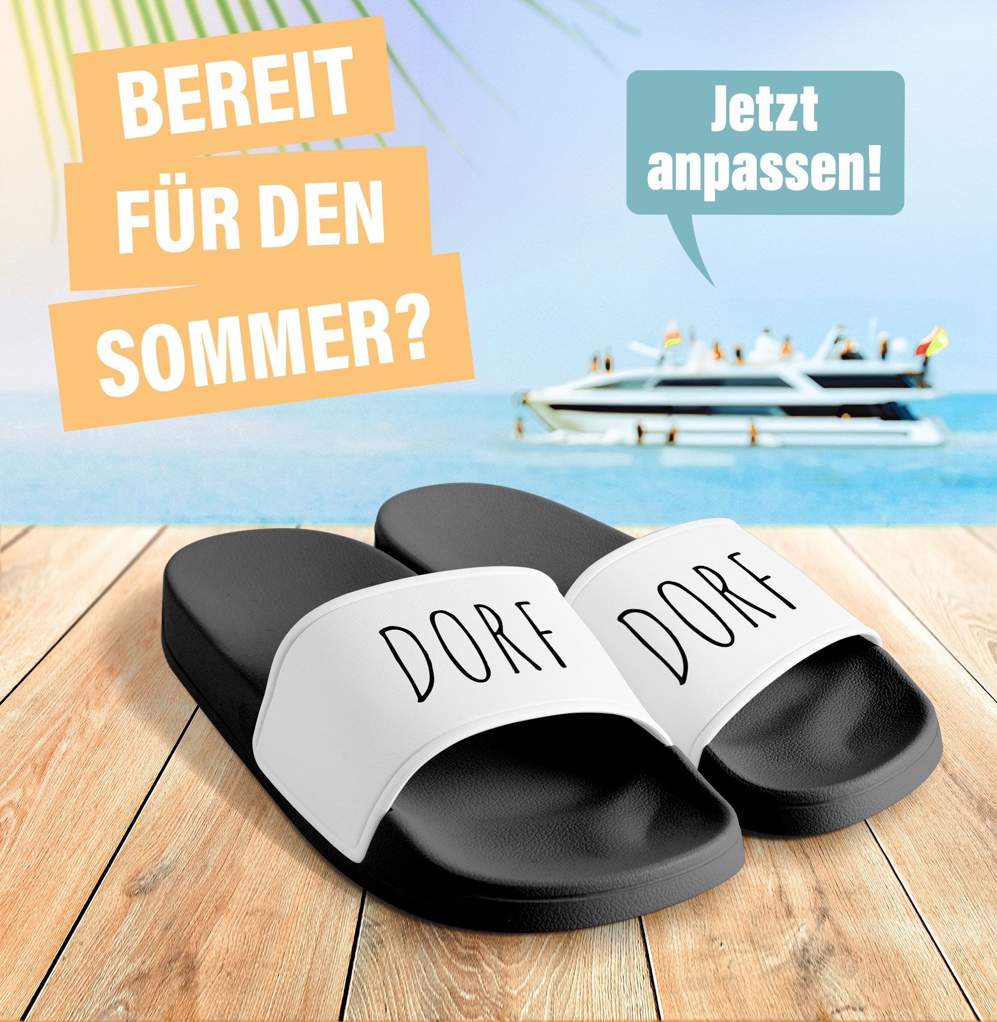 MoonWorks Badeschlappen Badelatschen Unisex Slides mit günstig online kaufen