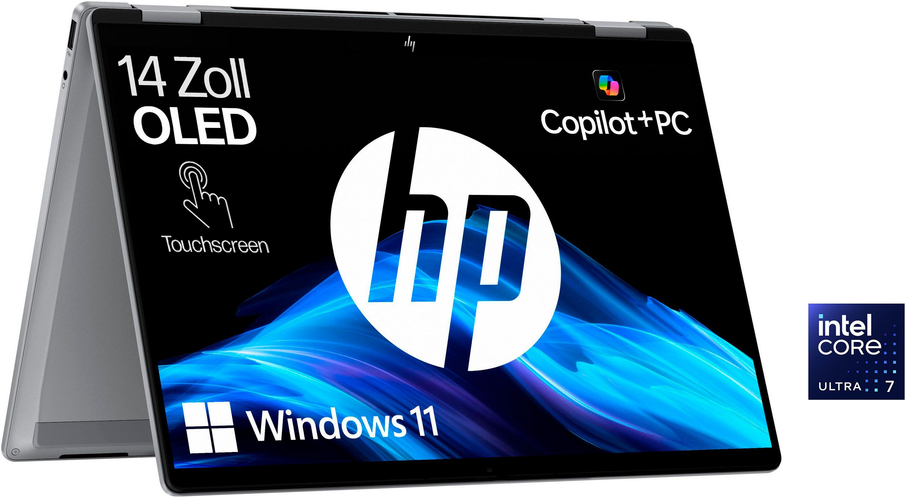 HP OmniBook X Flip 14-fm0272ng Convertible Notebook (35,6 cm/14 Zoll, Intel Core Ultra 5 256V, ARC 140V, 512 GB SSD)
