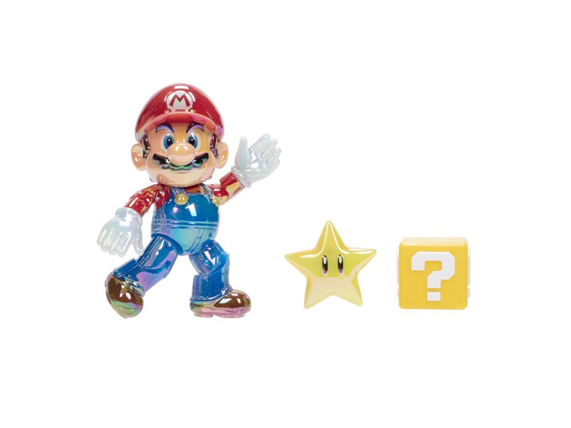 Nintendo Actionfigur Nintendo Super Mario Figur Mario w/ Star in Sammlerbox, 10 cm – Bild 5 von 5
