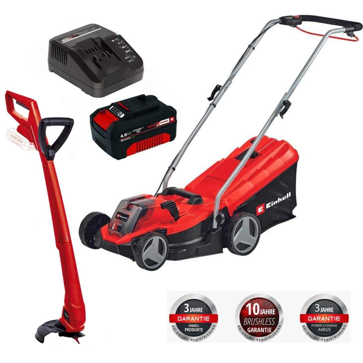 Einhell Akkurasenmäher Rasenmäher-Rasentrimmer-Set GE-cm 18/33 Li, günstig online kaufen
