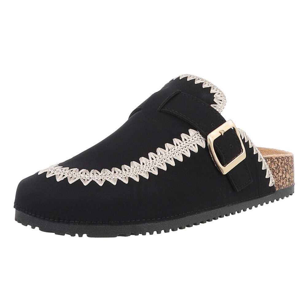Ital-Design Damen Mules Freizeit Pantolette (88930346) Flach Pantoletten in günstig online kaufen
