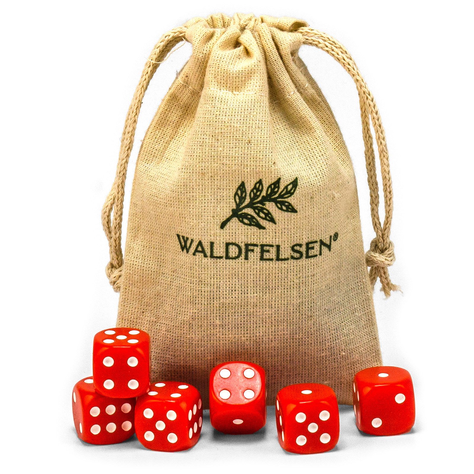 Waldfelsen Spiel – 2-50 Stk Standard Spielwürfel 16 mm Acrylwürfel Würfel bunt, Spielmaterial, Verschiedene Farben