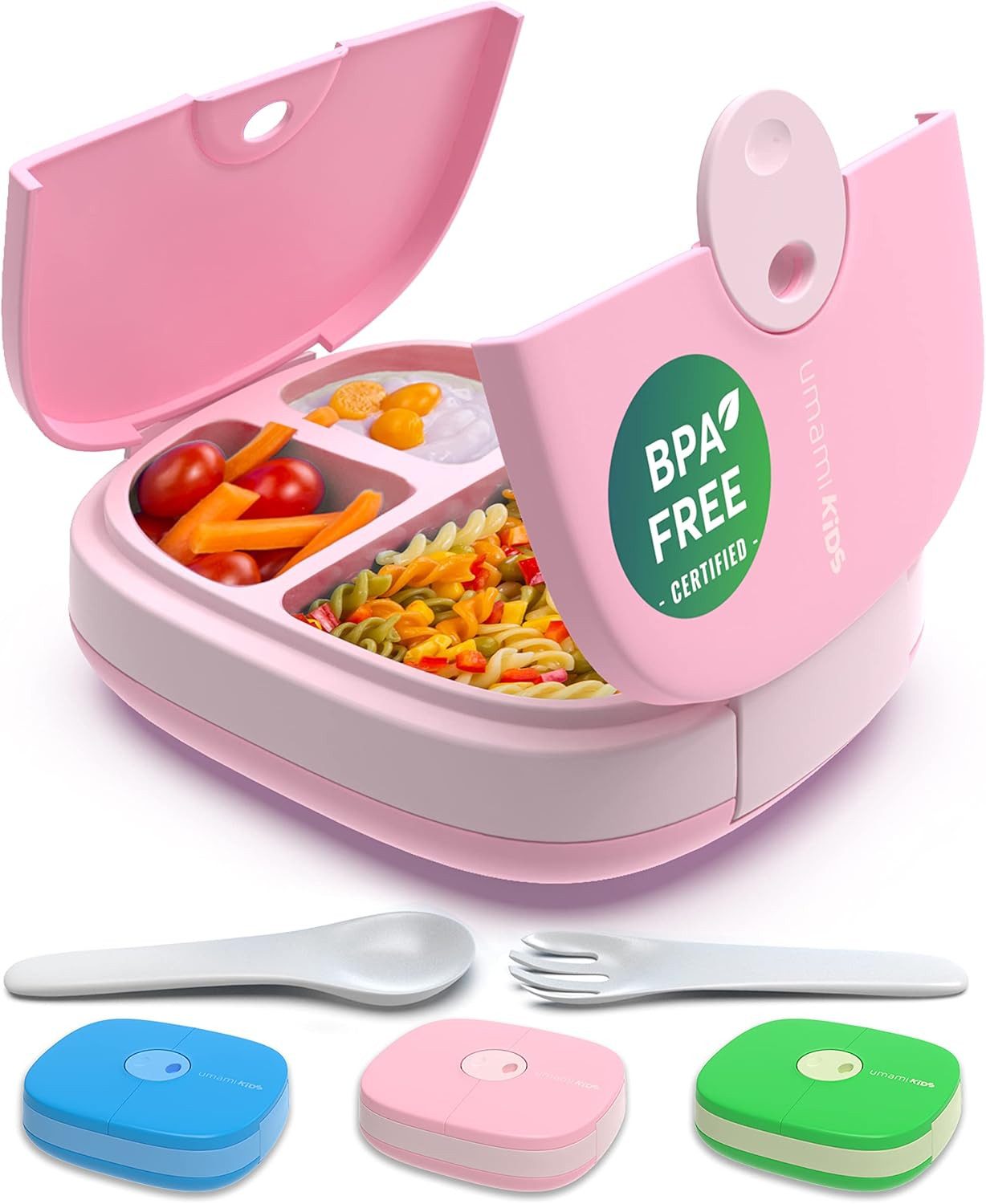 Lunchbox Kids - mit Besteck, auslaufsicher, langlebig, Bento-Stil