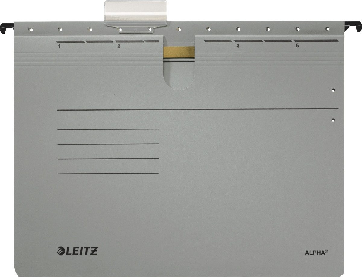 LEITZ Hefter Hängehefter ALPHA A4 kfm. Heftung grau (25 Stück)