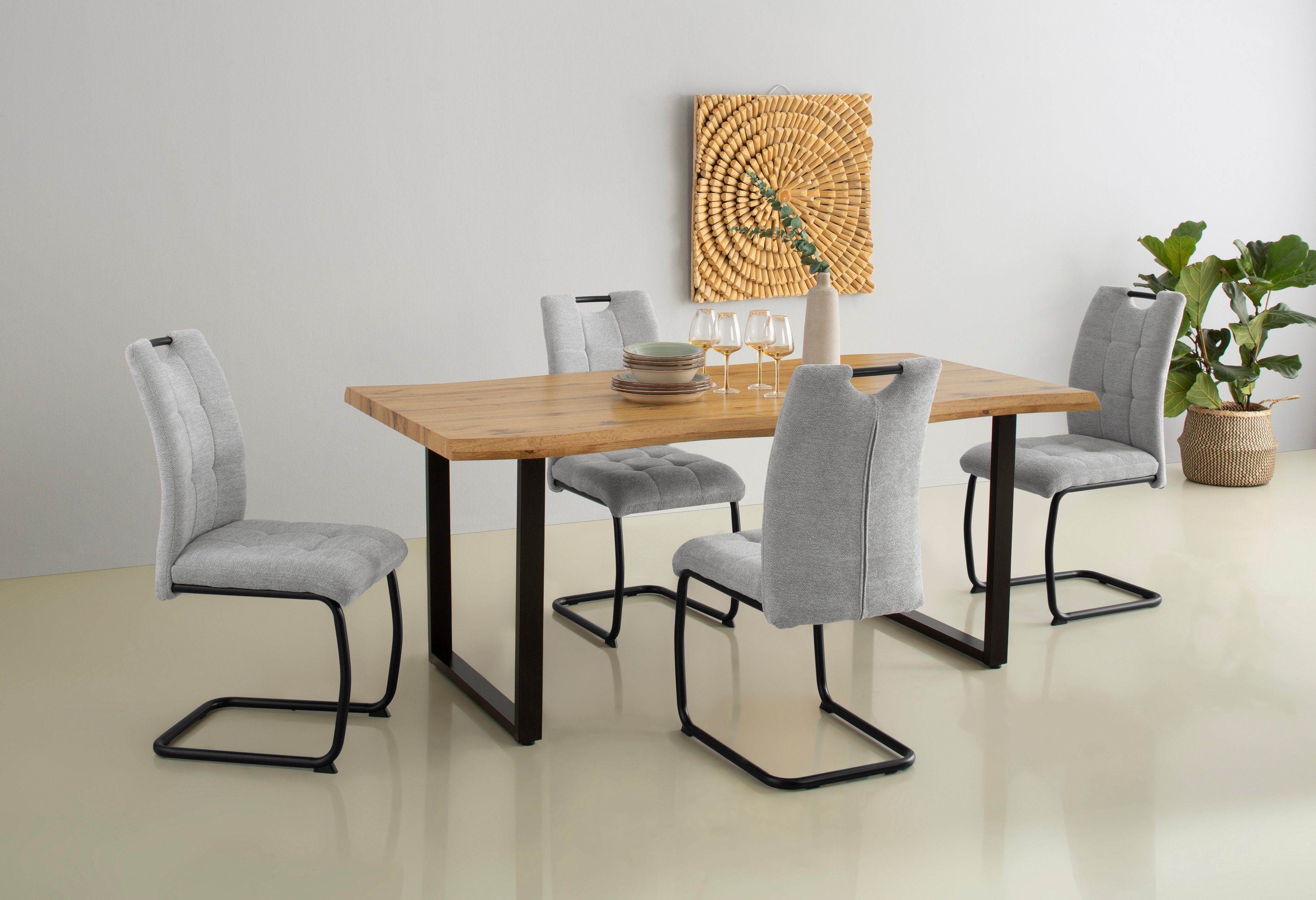 HELA Freischwinger LEONA Esszimmerstuhl (Set, 4 St), Küchenstuhl, für den E günstig online kaufen