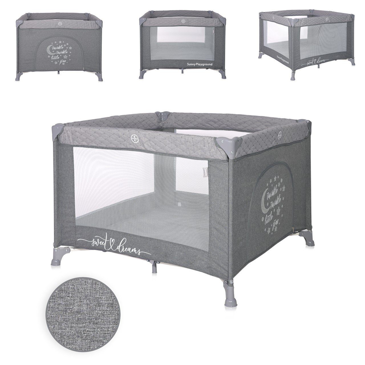 Lorelli Laufstall Reiselaufstall Sunny, faltbar, seitliche Öffnung, Matratze, Tragetasche