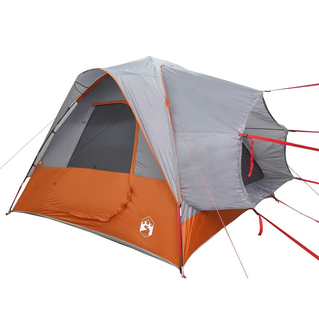vidaXL Vorzelt NA Autozelt 4 Personen Grau und Orange Wasserfest Camping Outdoor