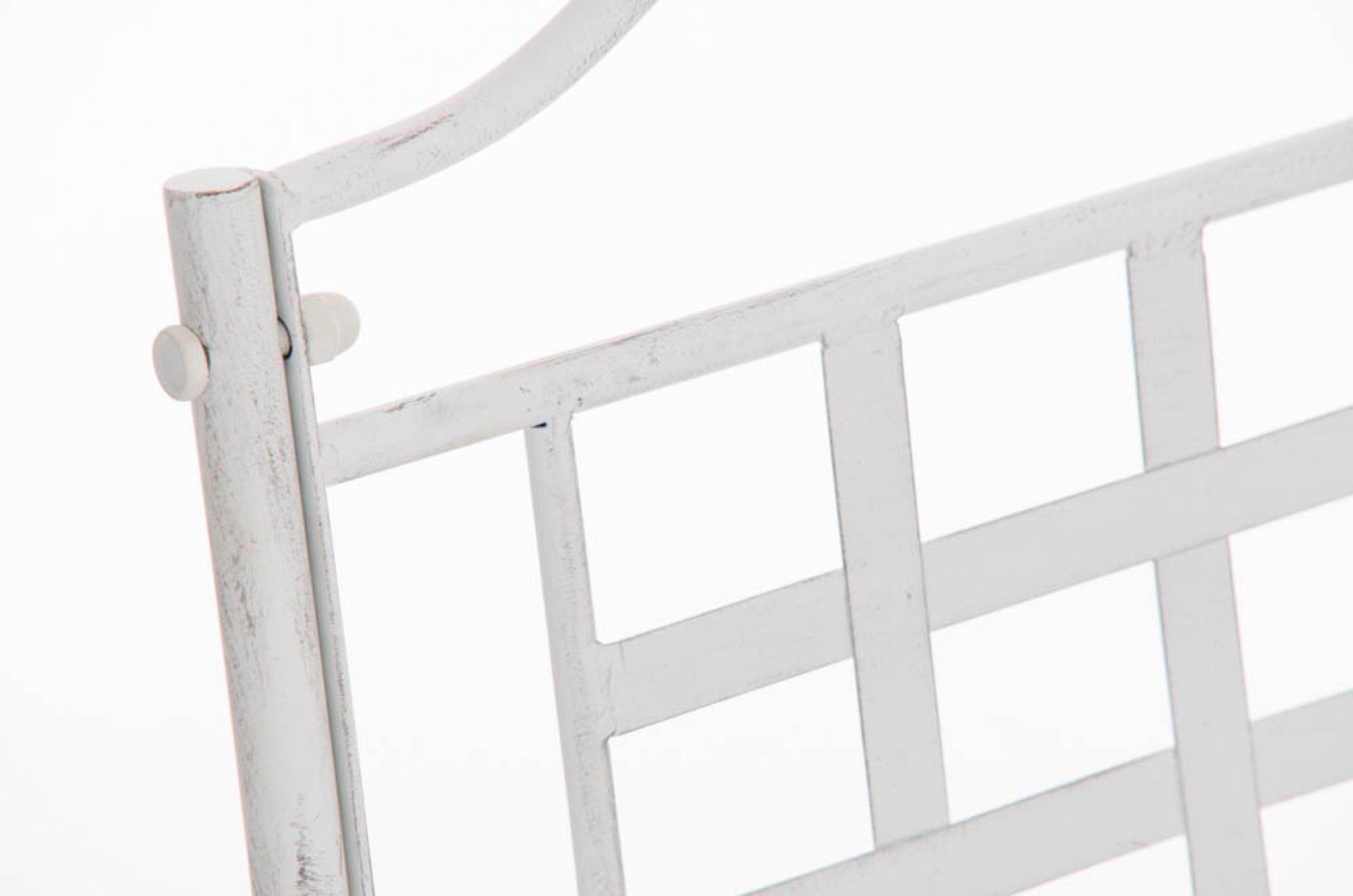 Gartenstuhl - x (Hochwertiger x - Metallstuhl Maße aus Eisen, - und Balkonstuhl, St), Terrasse stabiler Balkon, 56 Loma weiß für Farbe: Bistrostuhl antik Garten, TPFGarden 1 53 92cm (TxBxH): handgefertigtem