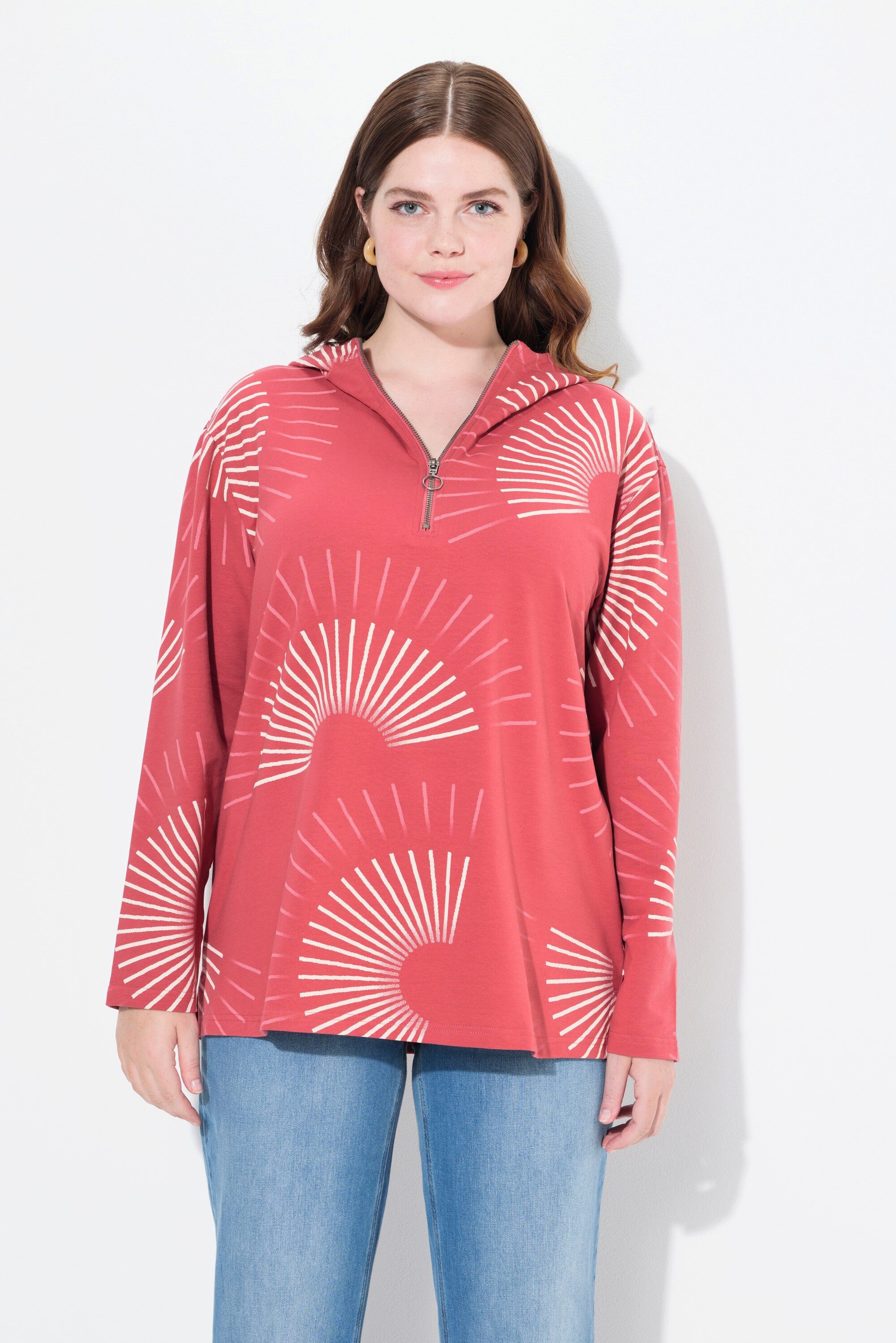 Sweatshirt Hoodie grafischer Druck Kapuze Langarm