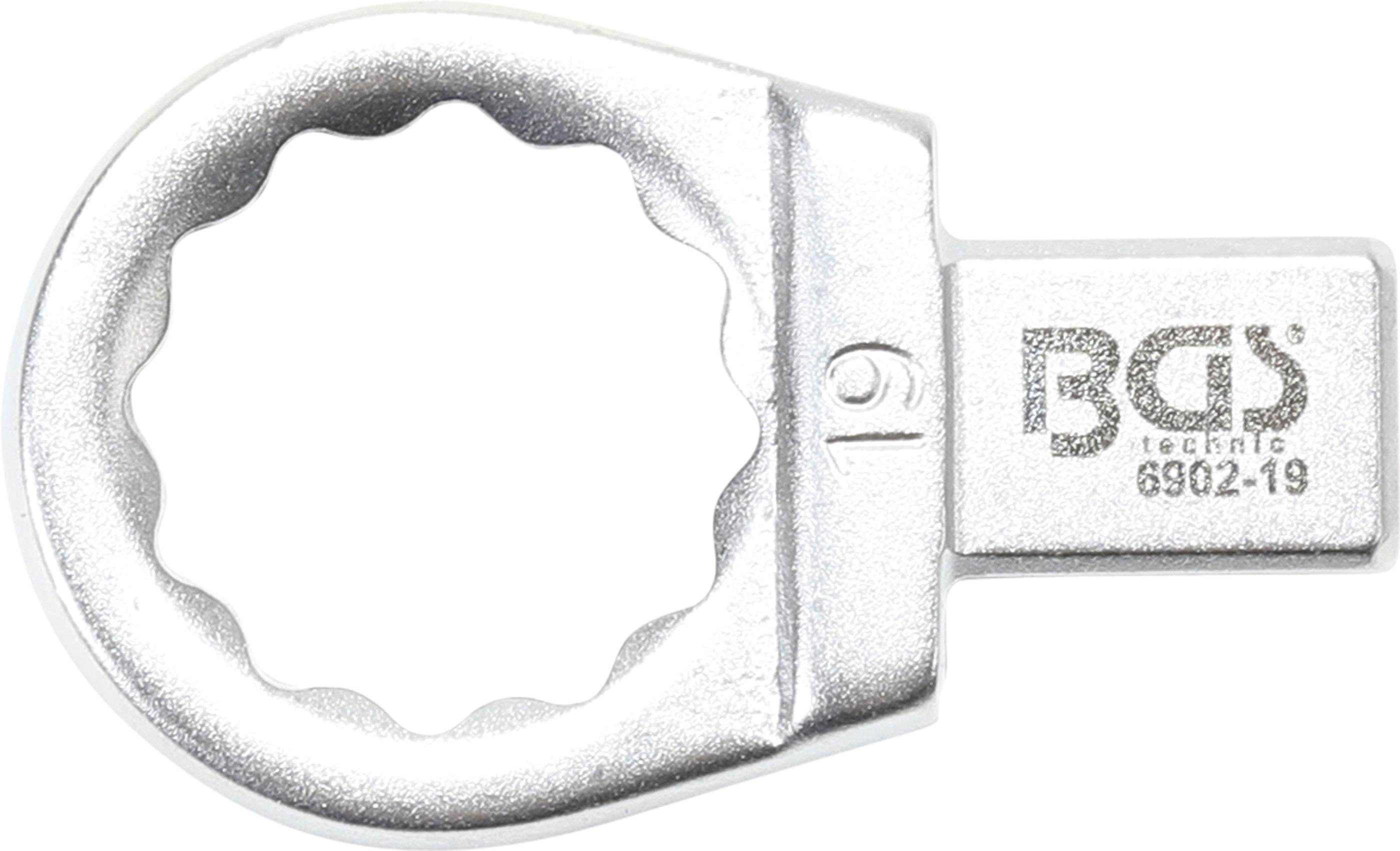 BGS technic Ausstechform Einsteck-Ringschlüssel, 19 mm, Aufnahme 9 x 12 mm