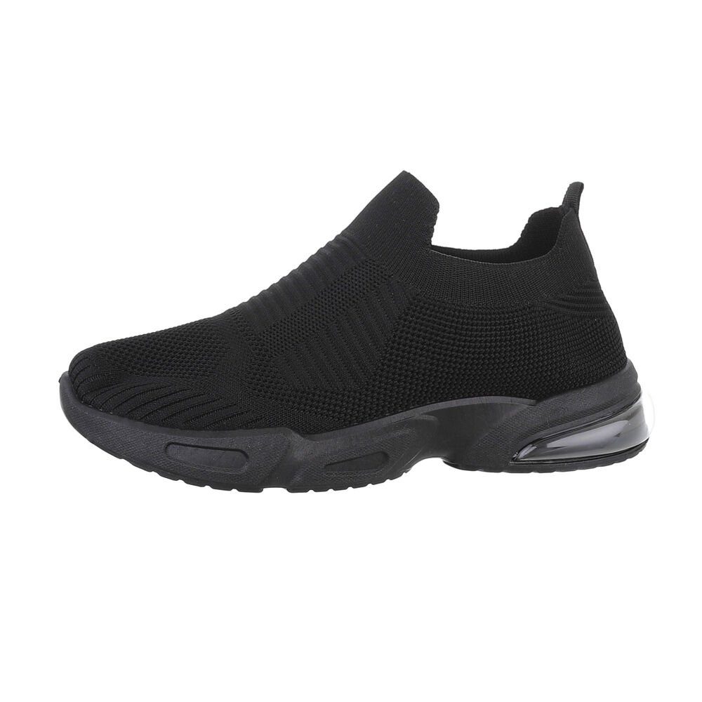 Coolwalk Herren Low-Top Freizeit Sneaker Flach Sneakers in Schwarz