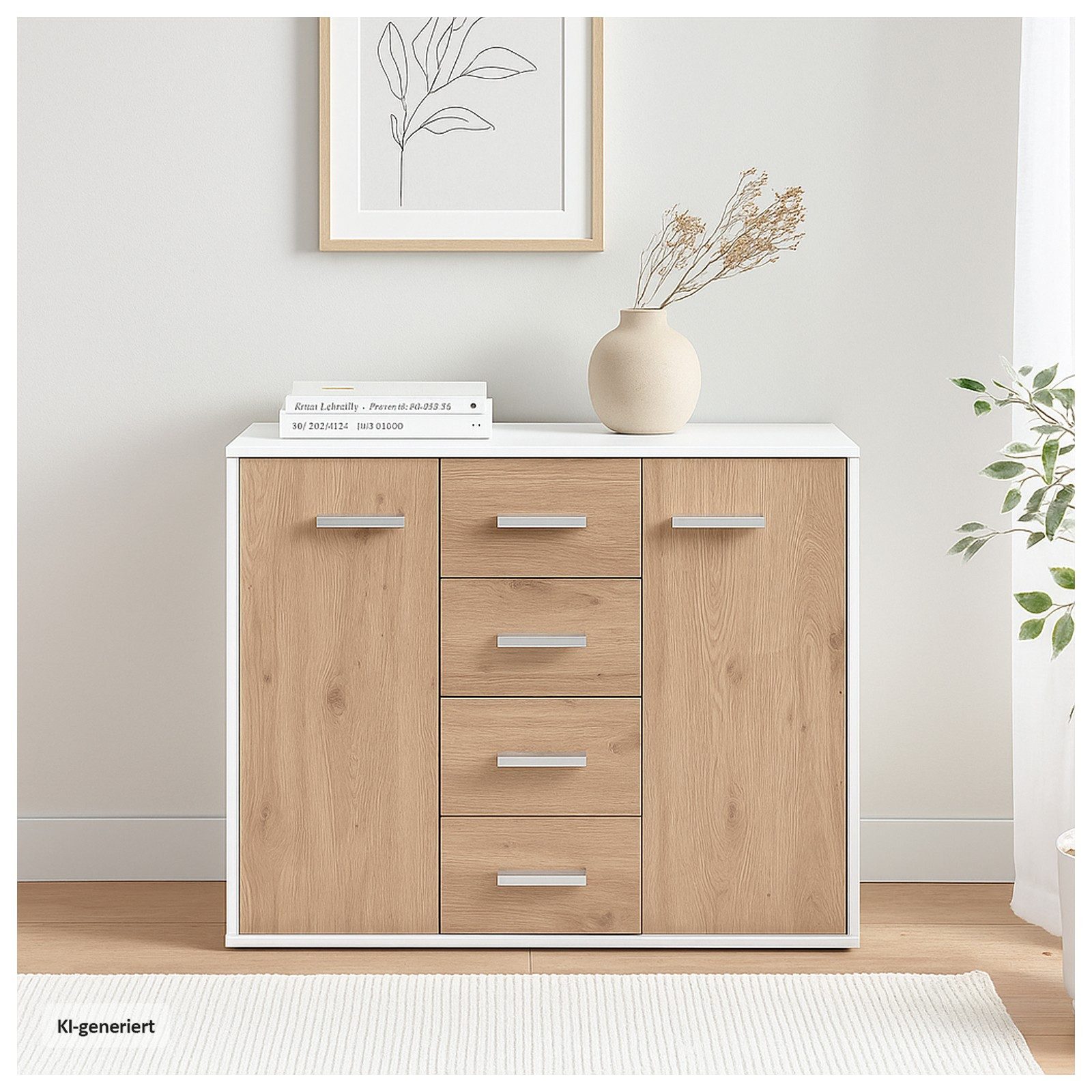 HTI-Line Kommode Kommode Nina mit 4 Schubladen (Stück, 1 Kommode), Anrichte Sideboard Schrank
