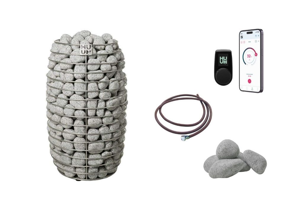 FinnTherm Fasssauna Comfort Set ScandiCube Space, BxTxH: 420 x 230 x 230 cm, 42 mm, (Set) in Naturbelassen Inkl. Fußboden