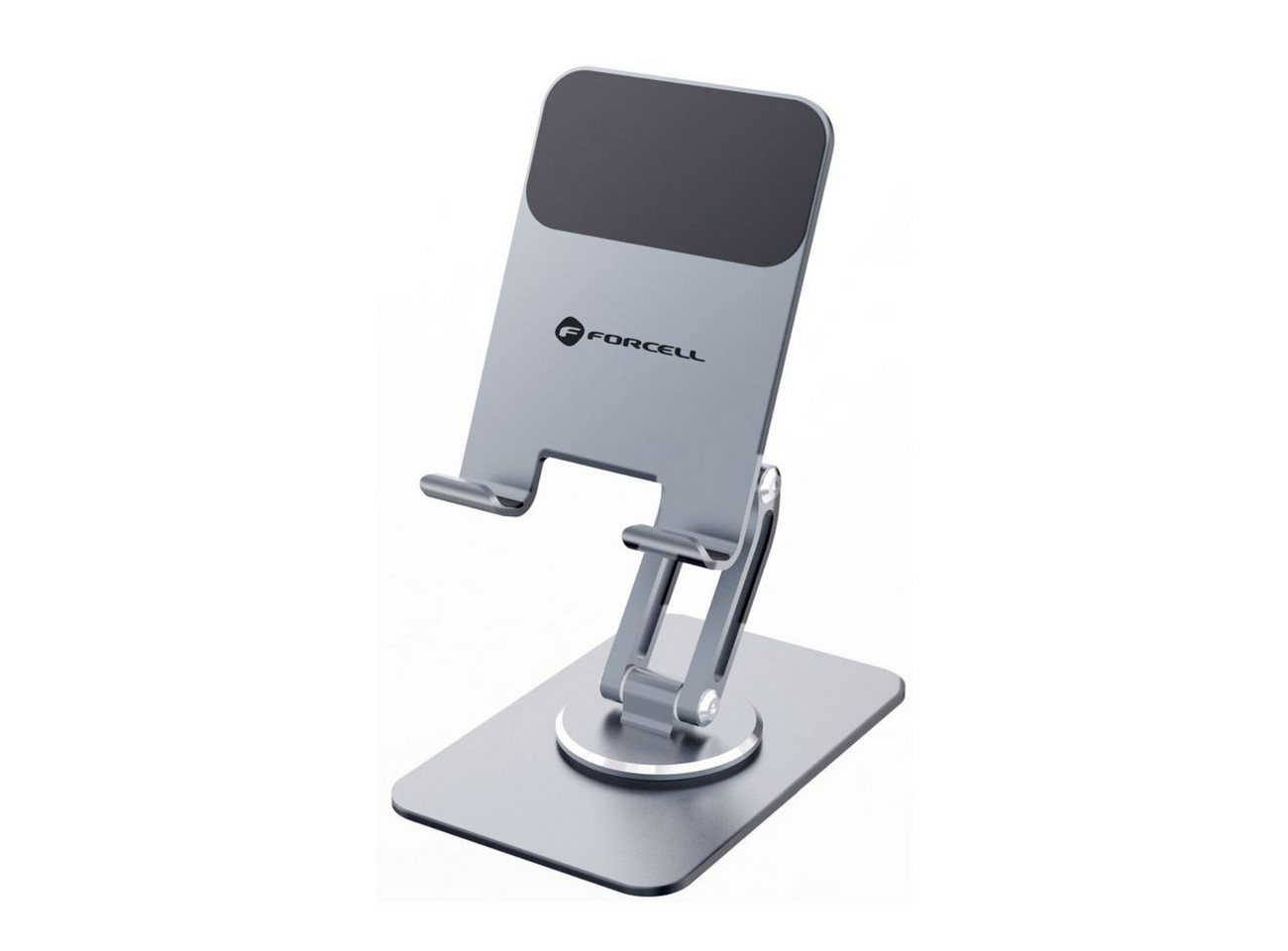 Forcell Handy-Halterung Fold Stand 2, (bis 8 Zoll, Einzelartikel, 360° drehbarer, faltbarer Aluminium-Tischhalter)