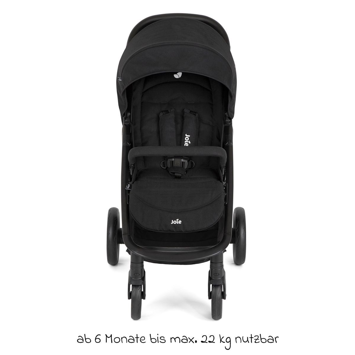 Joie Kinder-Buggy Litetrax - Shale, Sportwagen mit Liegefunktion, Sitzauflage & Insektenschutz bis 22 kg