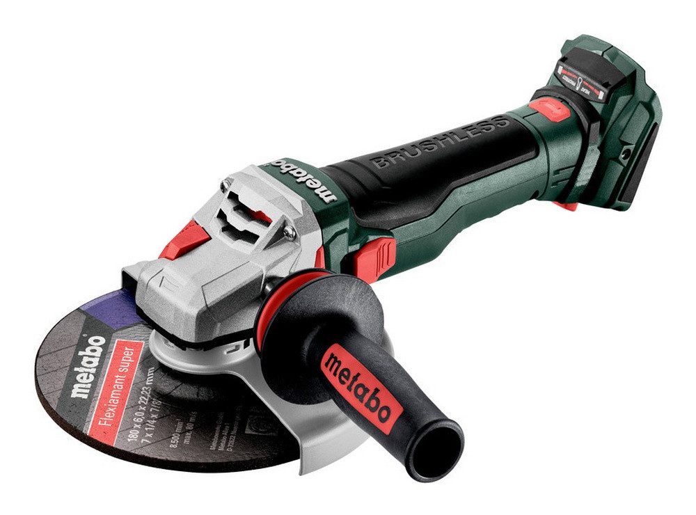 metabo Akku-Winkelschleifer WB 18 LTX BL 15-180 Quick, max. 7500 U/min, Ohne Akku in metaBox 165 L