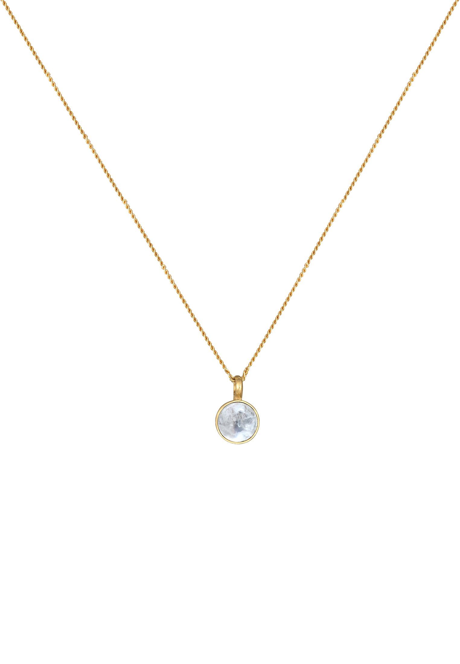 Elli Premium Kette mit Anhänger Mondstein günstig online kaufen
