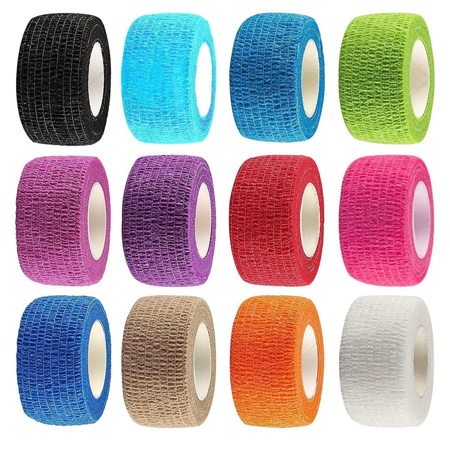 LuxusKollektion Bandage Selbstklebende Bandage 12 Rollen 2,5cm x 5m elastisch selbsthaftend