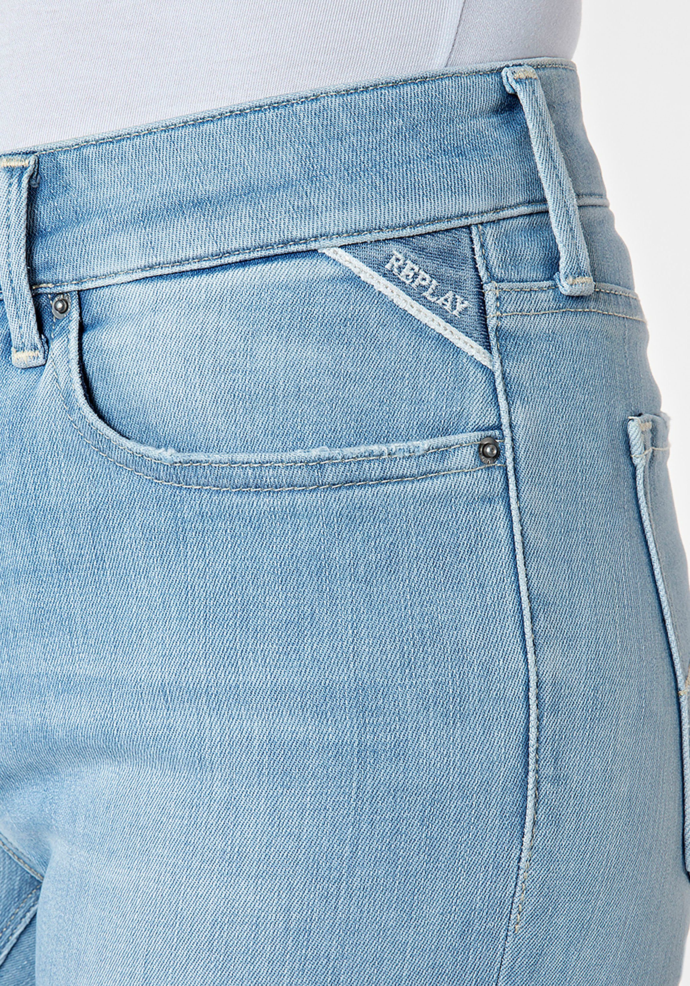 Used-Effekten mit Luzien Skinny-fit-Jeans Replay Powerstretch dezenten