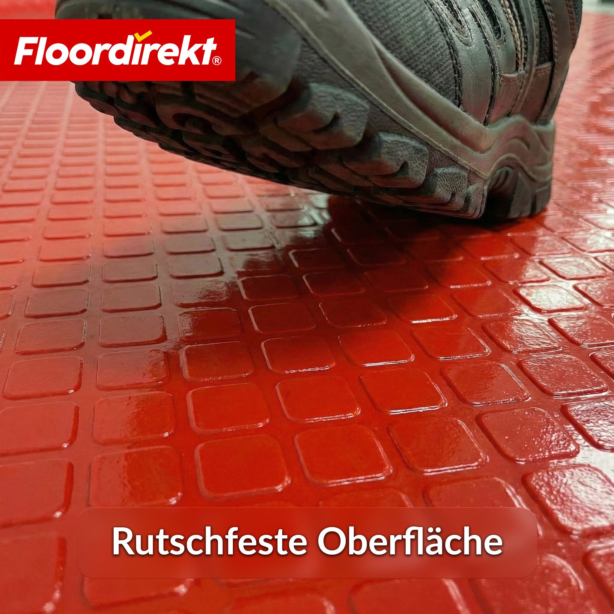 Floordirekt Vinylboden PVC-Bodenbelag Quadrat-Optik Check Quadra 110 cm Breite rutschfest, Abriebarm & langlebig, vielseitig einsetzbar
