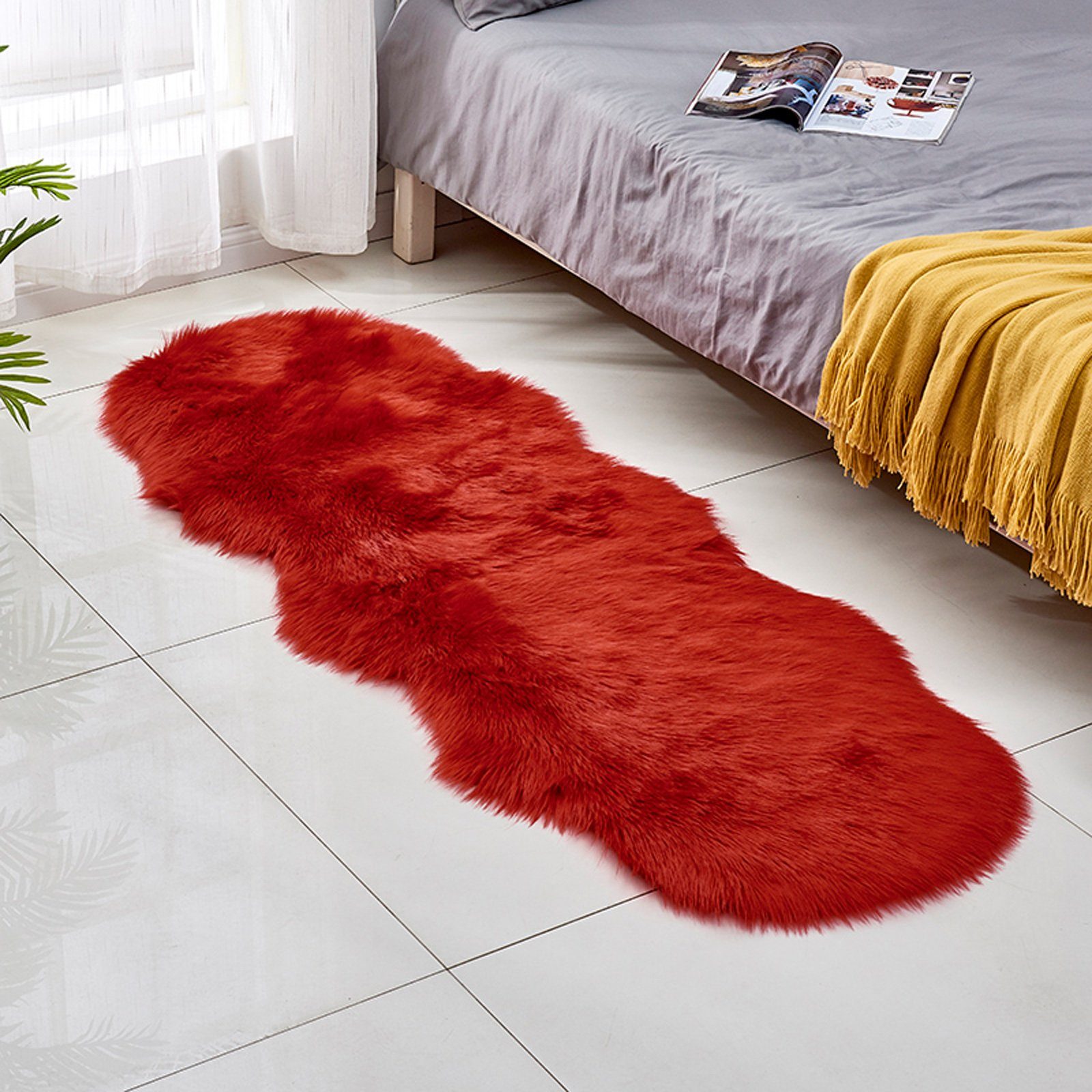 BTTO TEPP Hochflor-Teppich Fellteppich,Kunstfell,Weich,Hochflor Shaggy Tepp günstig online kaufen