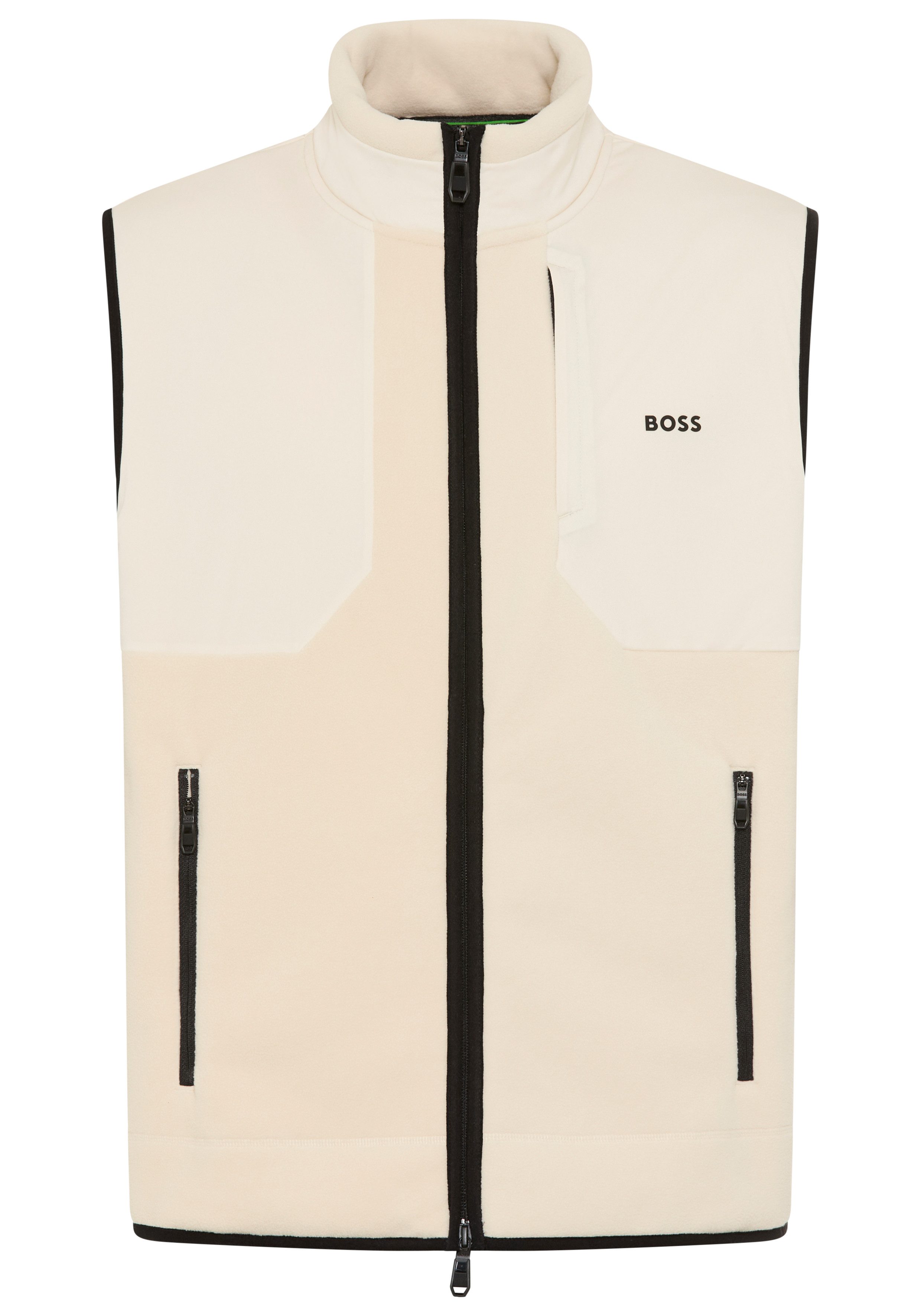 BOSS GREEN Fleeceweste Stehkragen, Relaxed Fit günstig online kaufen