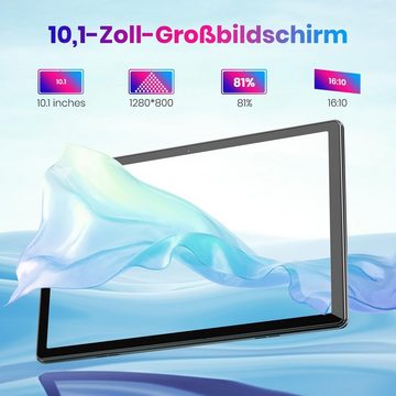 TPZ Tablet (10", 64 GB, Android 13, 2,4G+5G, Tablet 7000mAh,1280x800 IPS, 6,8MP+2MP Camera,Bluetooth 5.0, Quad-Core)