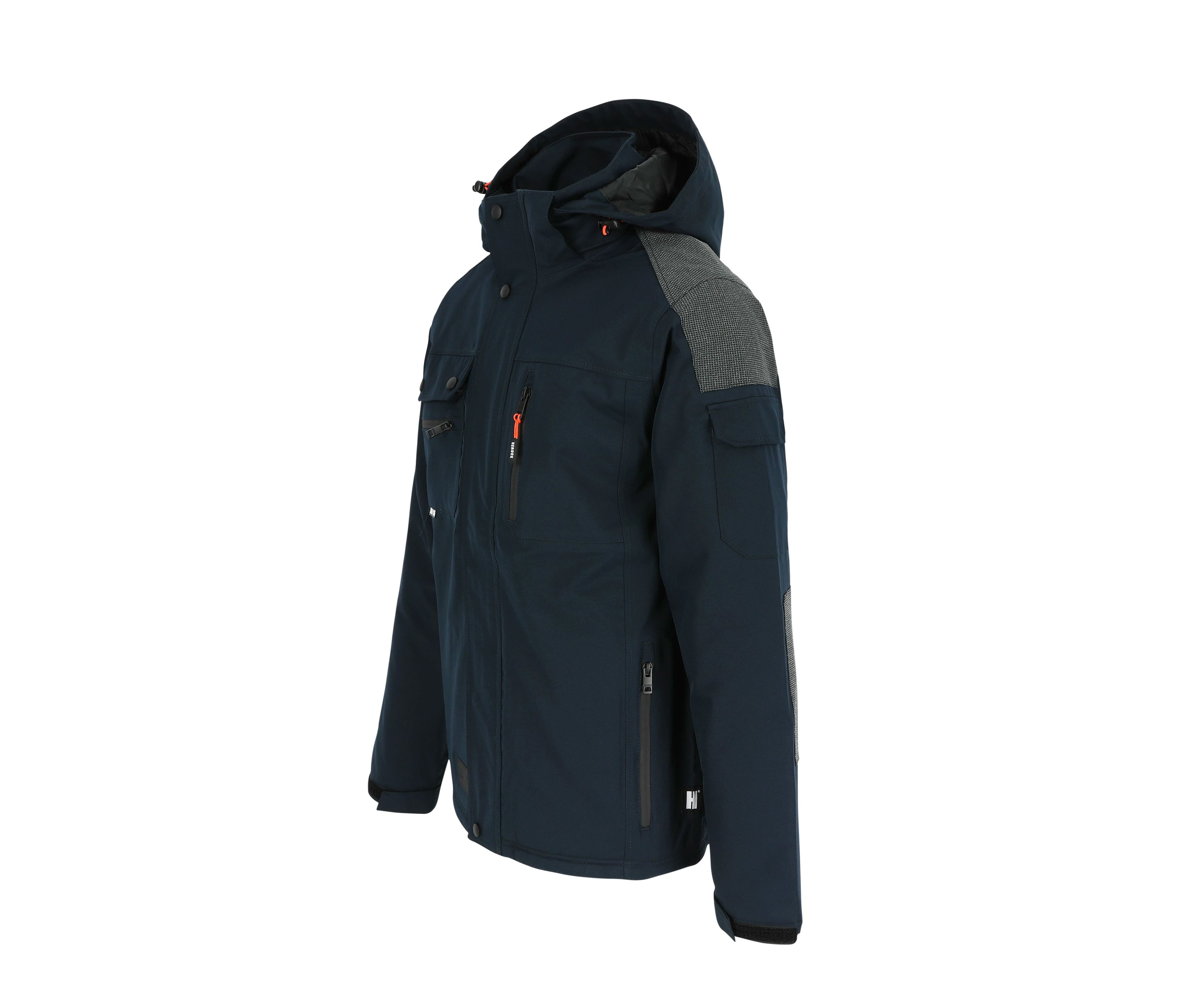 Herock Arbeitsjacke Jacke wasserdicht atmungsaktiv mit Kapuze wasserdicht