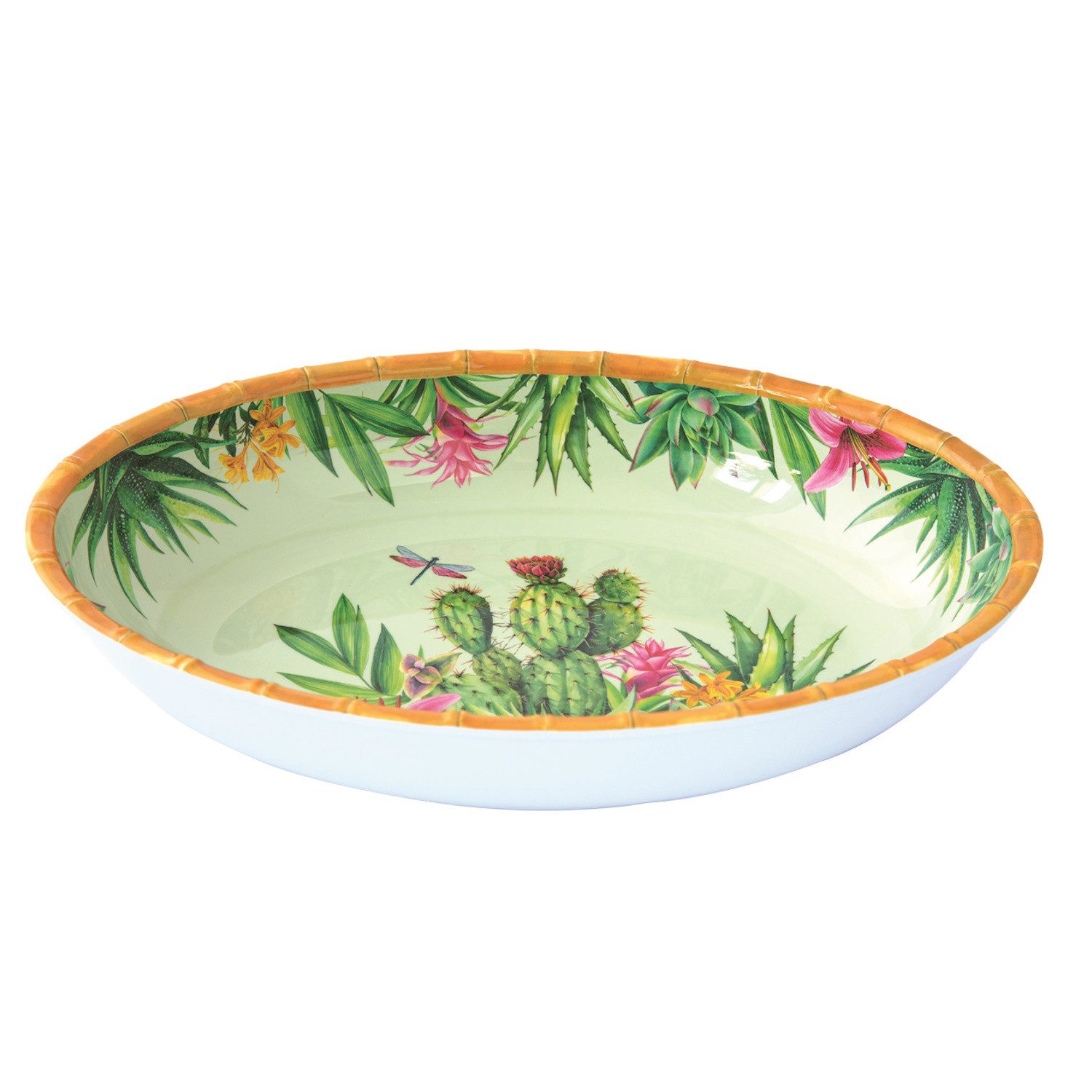 EasyLife Salatschüssel Tenerife, Melamin, Spülmaschinengeeignet, Mehrfarbig, Kaktus, H: 7cm