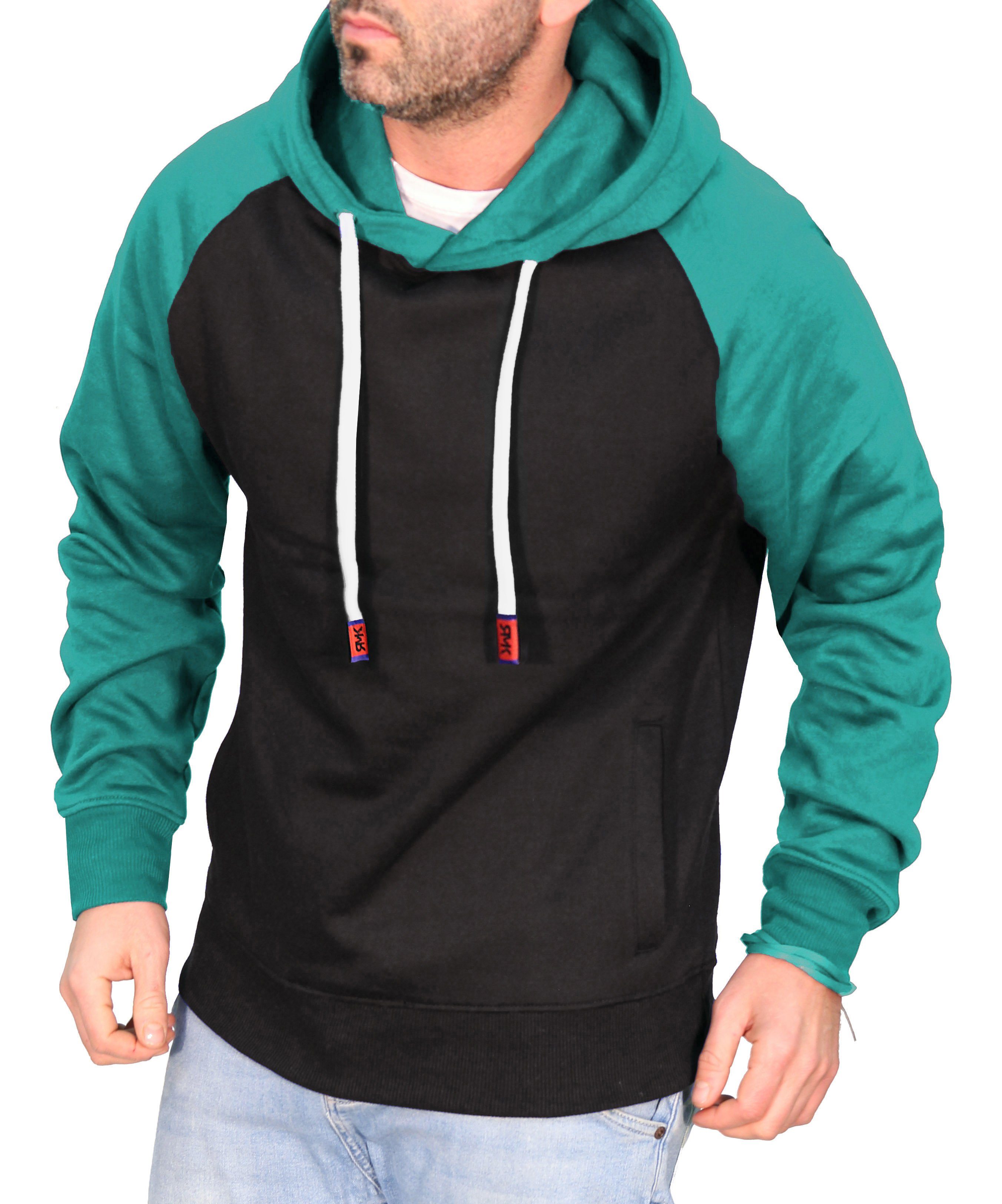 RMK Kapuzenpullover Herren Hoodie Langarmshirt Kapuze Basic Longsleeve Tasc günstig online kaufen