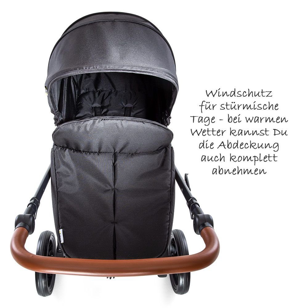 mit - Pacific Kinderwagen Kombi-Kinderwagen Caviar, Trioset Buggy Babyschale Babywanne, 3 Sportsitz Hauck Set und 3in1