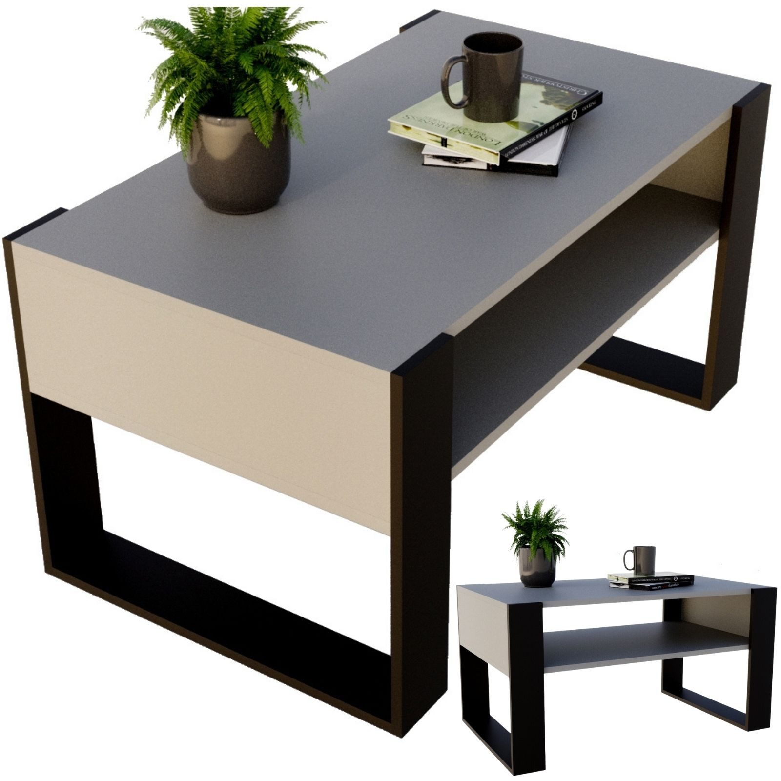 CraftPAK Couchtisch Wohnzimmer Tisch für Couch günstig online kaufen