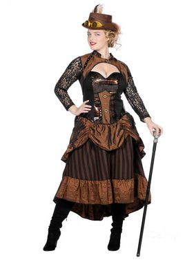 Metamorph Kostüm Steampunk Lady Victoria Kostüm, Höchst elegantes Steampunk Kleid im metallischen Kupferglanz