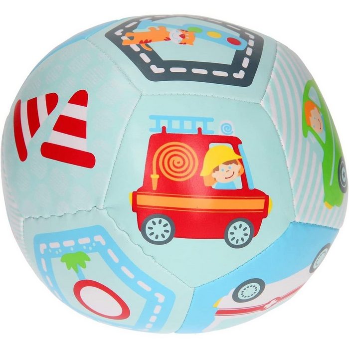 JOHNTOY Spielzeug-Gartenset 22259 Happy World weicher Ball für Junge / Mädchen 14 cm