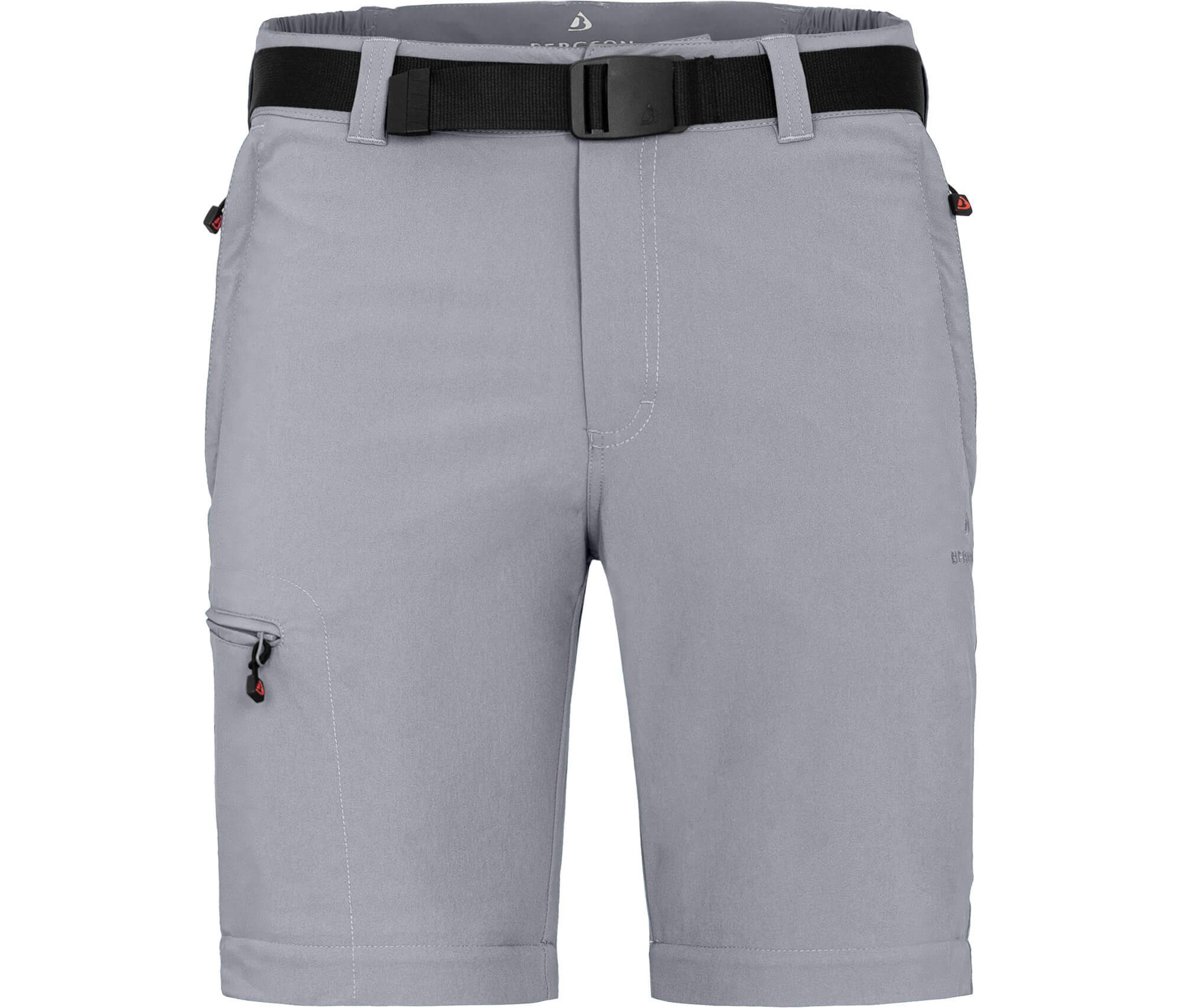 Bergson Outdoorhose BAKER ZIPP-Off Herren Wanderhose, vielseitig, pflegeleicht, Normalgrößen, hellgrau